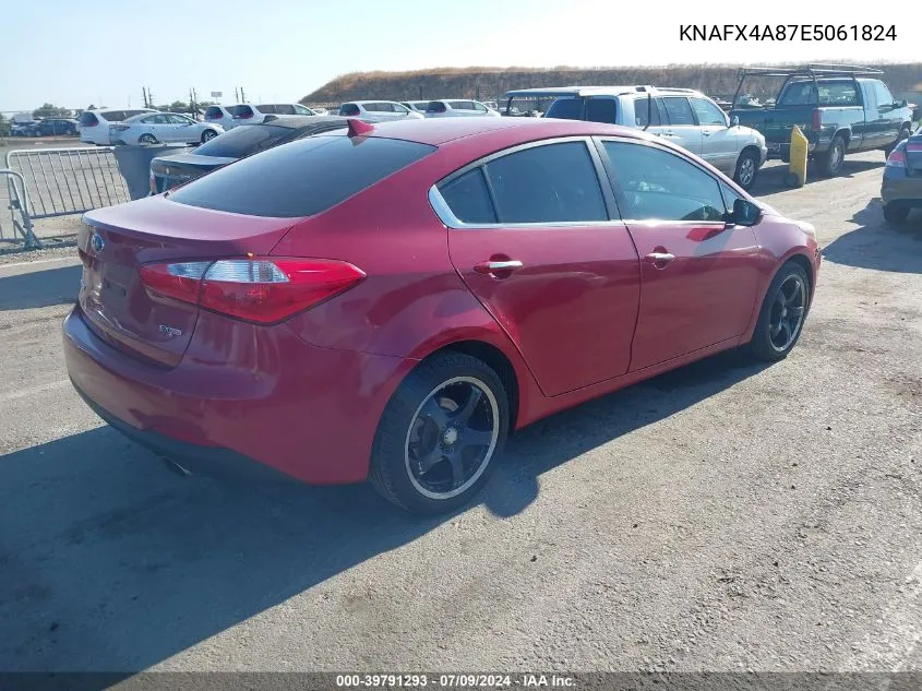 2014 Kia Forte Ex VIN: KNAFX4A87E5061824 Lot: 39791293