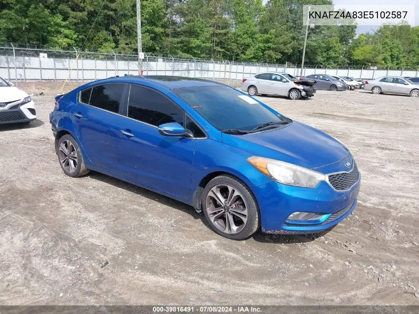 KNAFZ4A83E5102587 2014 Kia Forte Ex