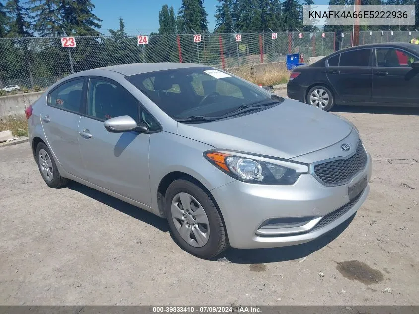 KNAFK4A66E5222936 2014 Kia Forte Lx