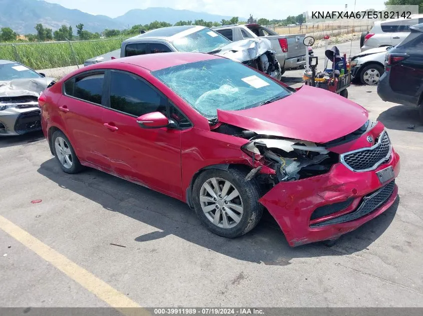 KNAFX4A67E5182142 2014 Kia Forte Lx