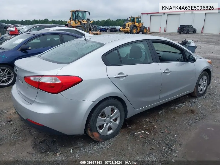 2014 Kia Forte Lx VIN: KNAFK4A63E5096826 Lot: 39937343