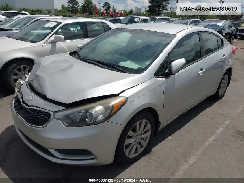 2014 Kia Forte Lx VIN: KNAFX4A64E5080619 Lot: 40007435