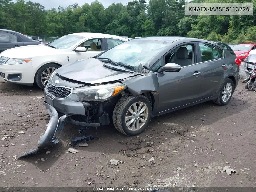 KNAFX4A8SE5113726 2014 Kia Forte Ex