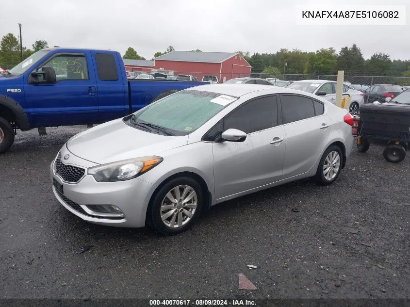 2014 Kia Forte Ex VIN: KNAFX4A87E5106082 Lot: 40070617