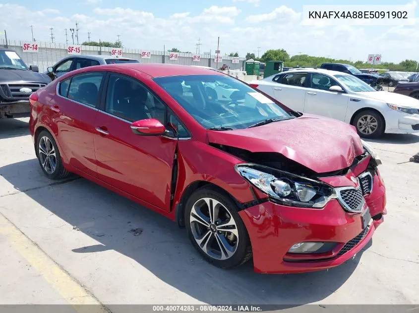 2014 Kia Forte Ex VIN: KNAFX4A88E5091902 Lot: 40074283