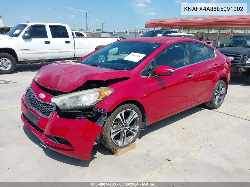 2014 Kia Forte Ex VIN: KNAFX4A88E5091902 Lot: 40074283