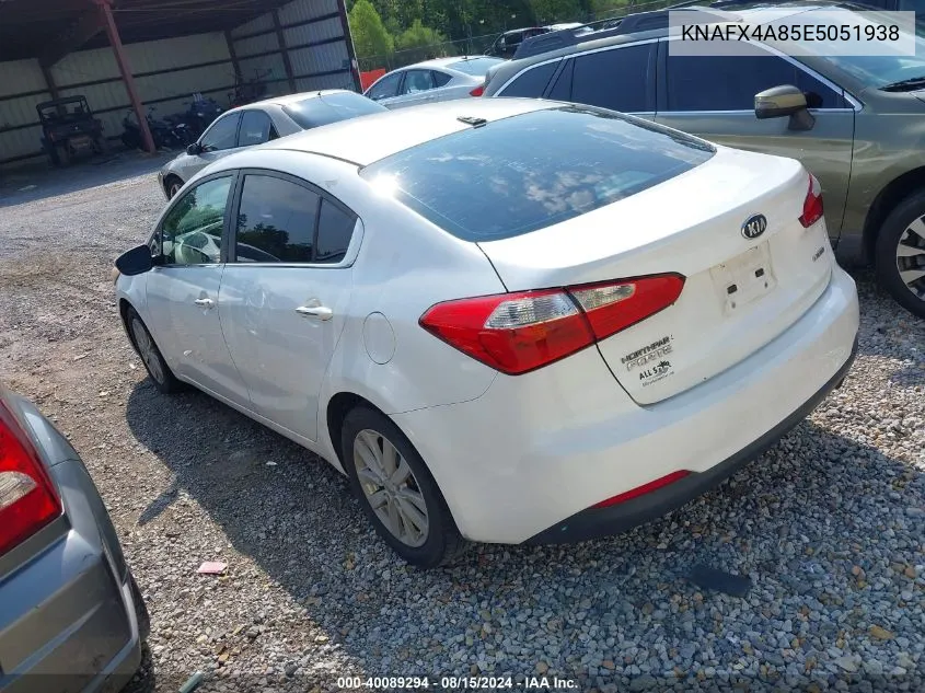 KNAFX4A85E5051938 2014 Kia Forte Ex