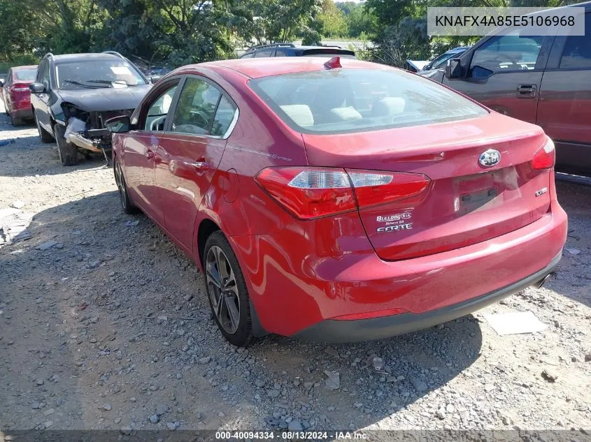 2014 Kia Forte Ex VIN: KNAFX4A85E5106968 Lot: 40094334