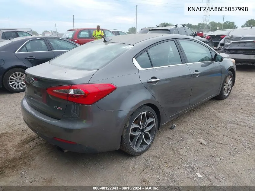 2014 Kia Forte Ex VIN: KNAFZ4A86E5057998 Lot: 40122943