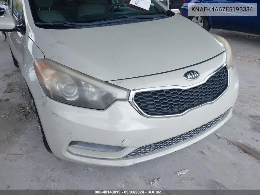 KNAFK4A67E5193334 2014 Kia Forte Lx