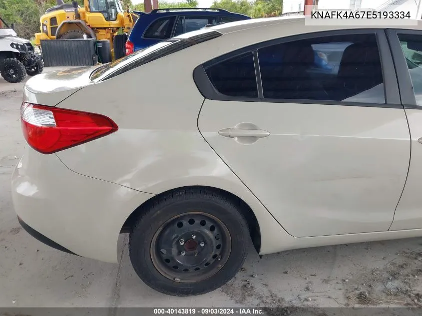 KNAFK4A67E5193334 2014 Kia Forte Lx