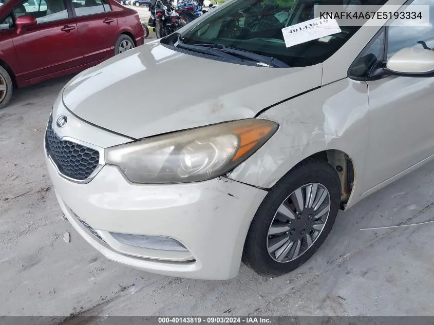 KNAFK4A67E5193334 2014 Kia Forte Lx