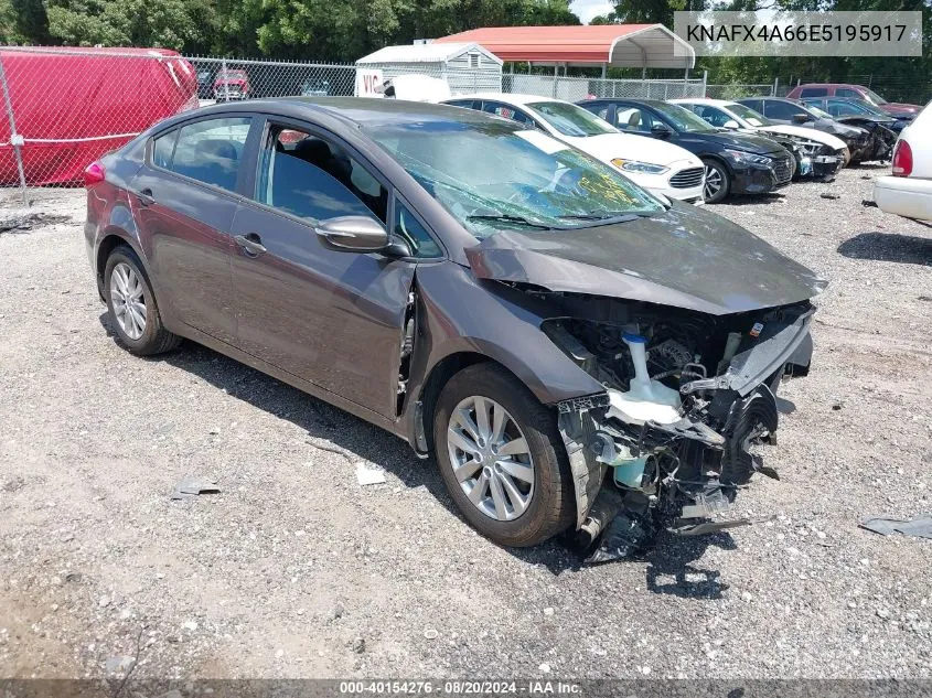 2014 Kia Forte Lx VIN: KNAFX4A66E5195917 Lot: 40154276