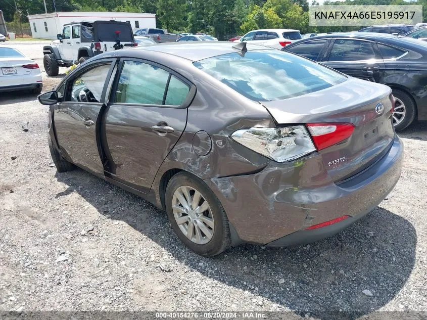 KNAFX4A66E5195917 2014 Kia Forte Lx