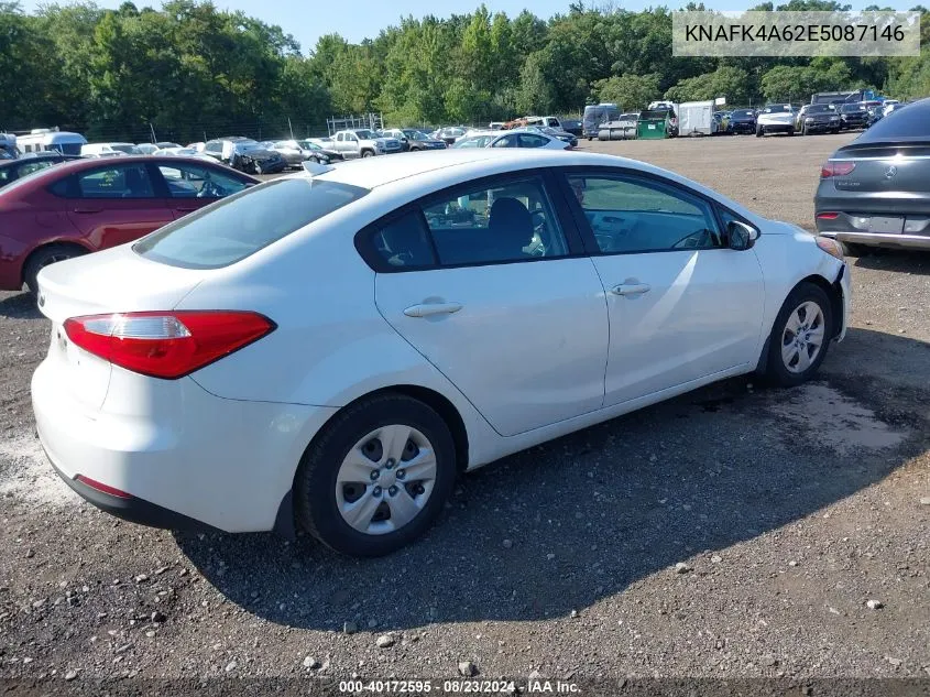 2014 Kia Forte Lx VIN: KNAFK4A62E5087146 Lot: 40172595