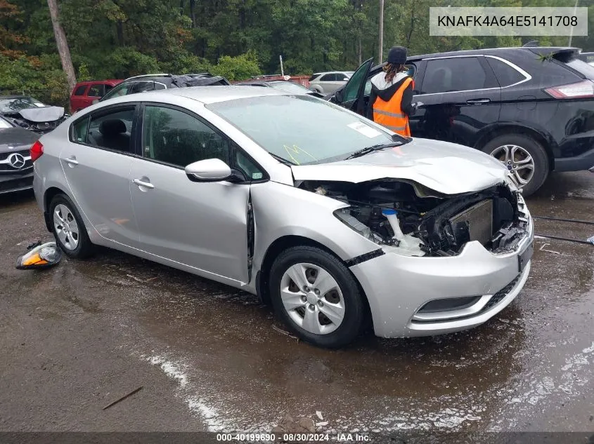 KNAFK4A64E5141708 2014 Kia Forte Lx