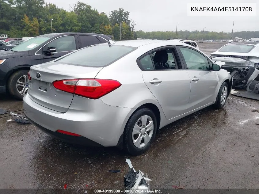 KNAFK4A64E5141708 2014 Kia Forte Lx