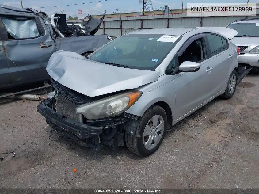 KNAFK4A6XE5178939 2014 Kia Forte Lx