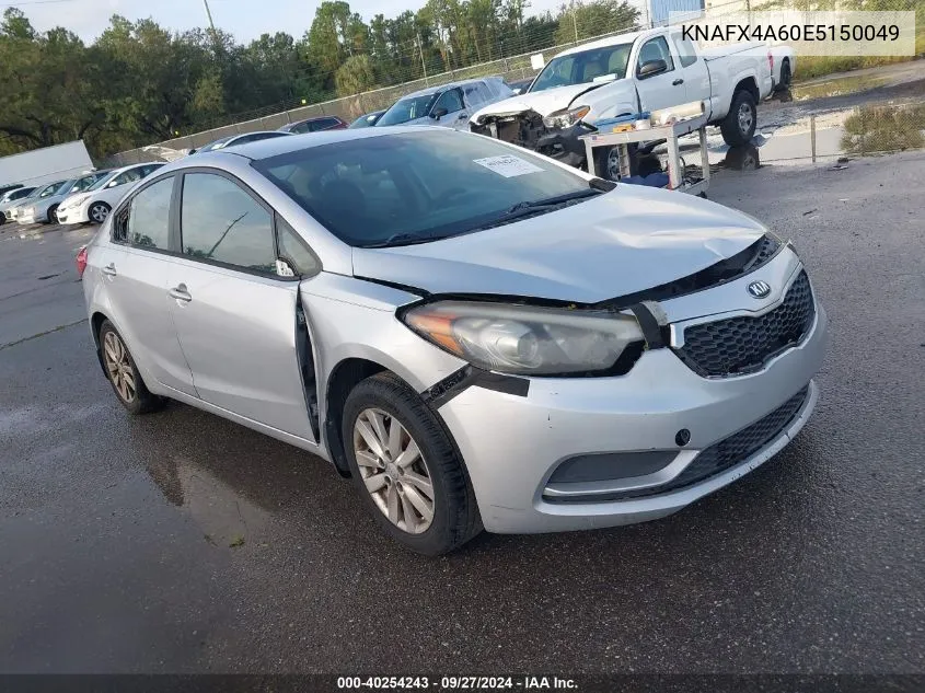 2014 Kia Forte Lx VIN: KNAFX4A60E5150049 Lot: 40254243