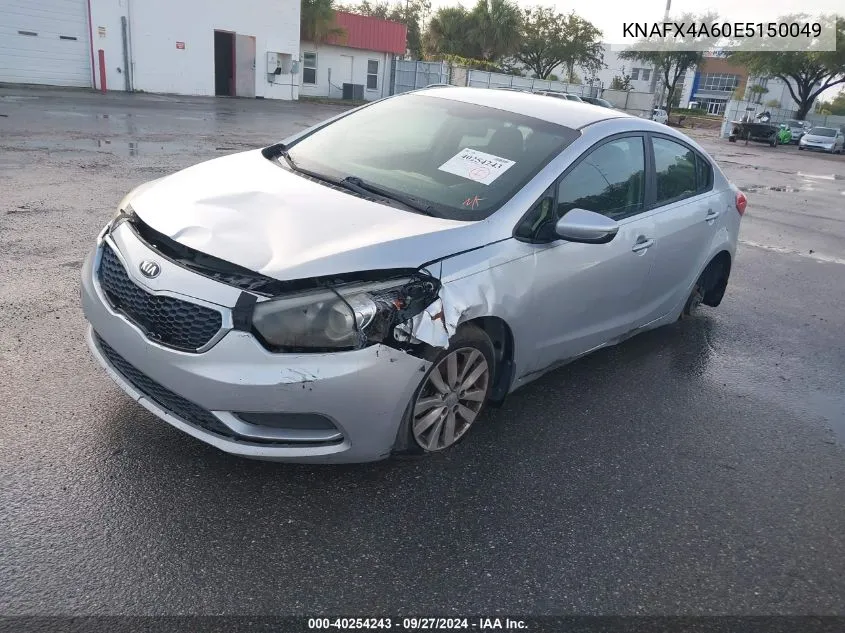 2014 Kia Forte Lx VIN: KNAFX4A60E5150049 Lot: 40254243