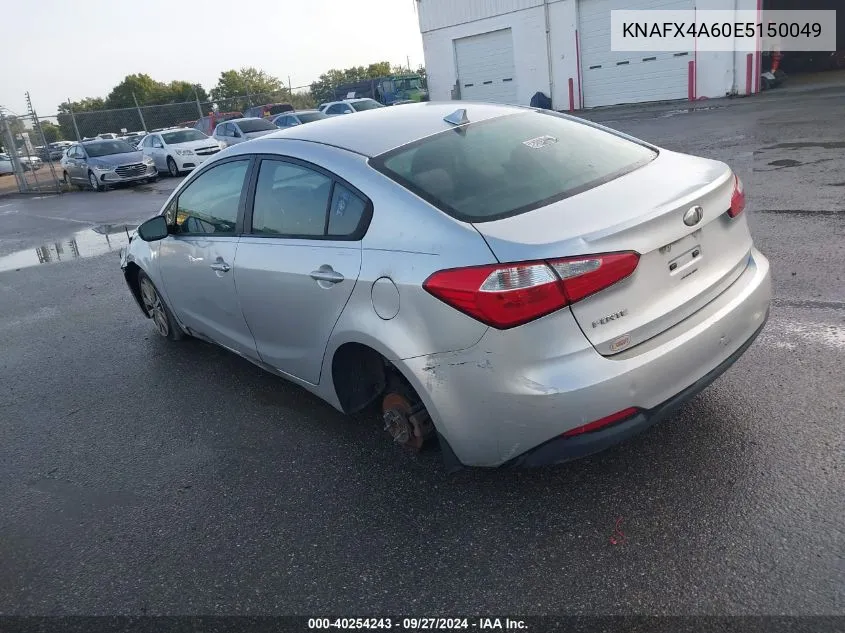 2014 Kia Forte Lx VIN: KNAFX4A60E5150049 Lot: 40254243