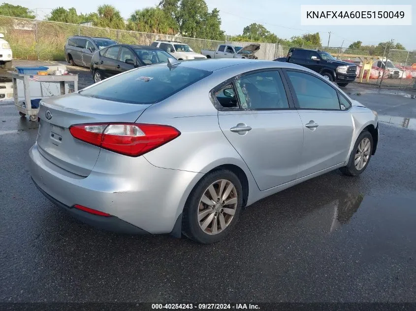 2014 Kia Forte Lx VIN: KNAFX4A60E5150049 Lot: 40254243