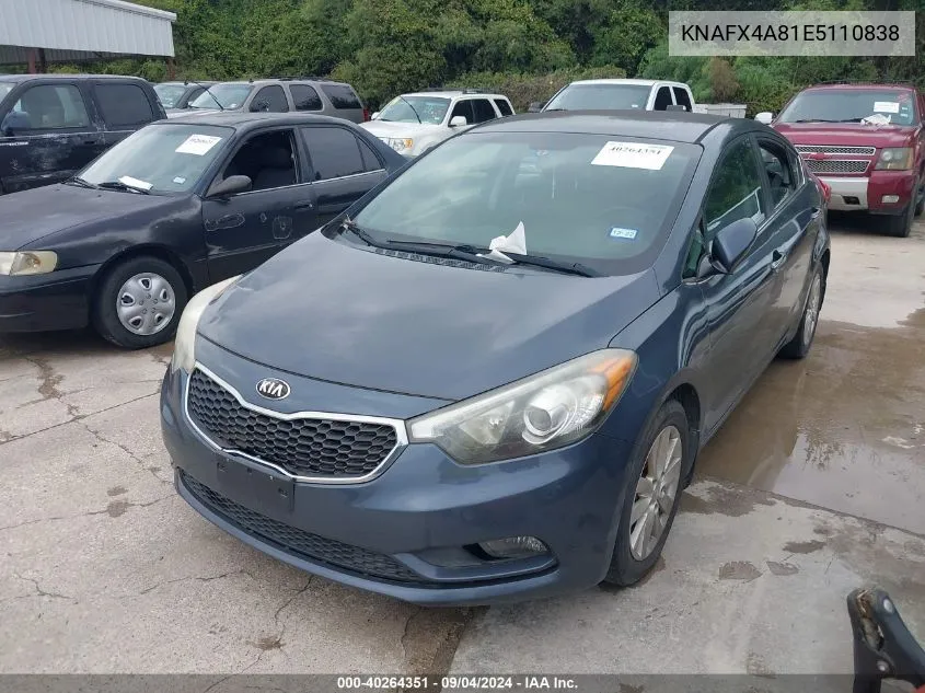 2014 Kia Forte Ex VIN: KNAFX4A81E5110838 Lot: 40264351