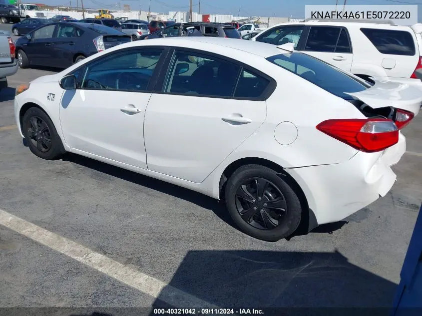 2014 Kia Forte Lx VIN: KNAFK4A61E5072220 Lot: 40321042