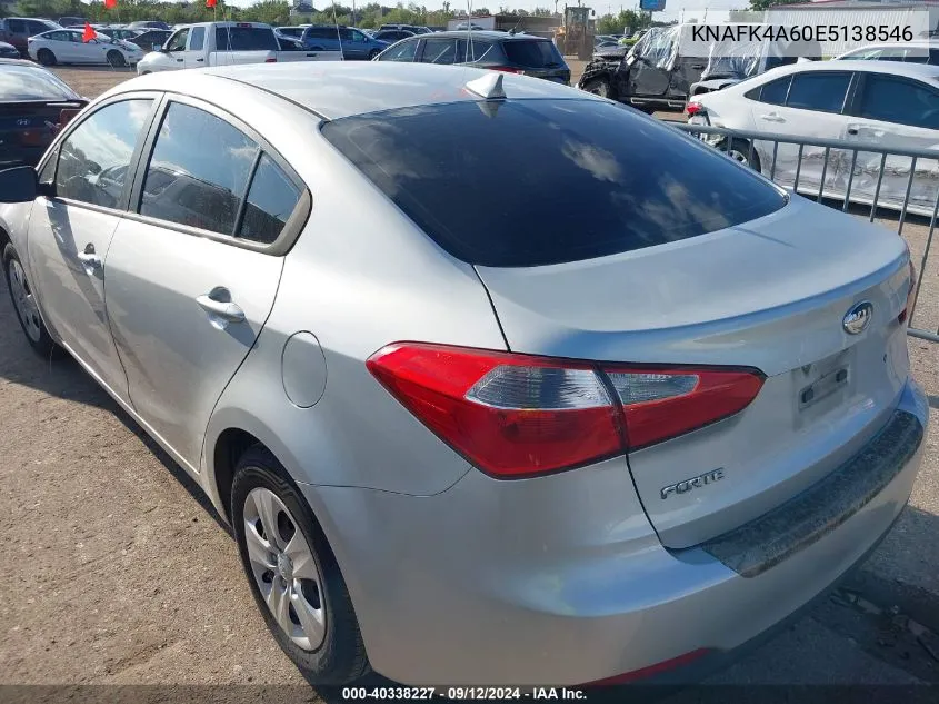 KNAFK4A60E5138546 2014 Kia Forte Lx