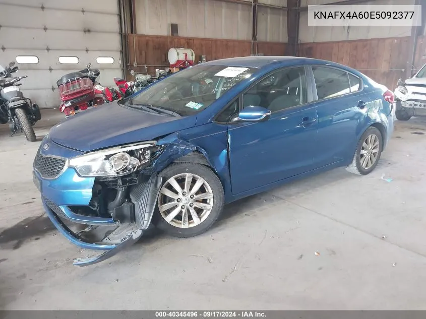 2014 Kia Forte Lx VIN: KNAFX4A60E5092377 Lot: 40345496