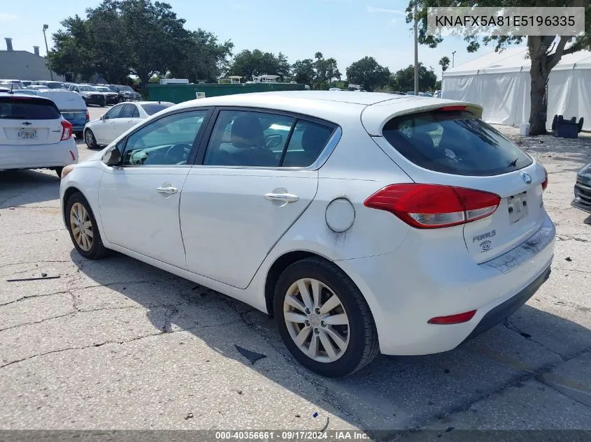 KNAFX5A81E5196335 2014 Kia Forte 5-Door Ex