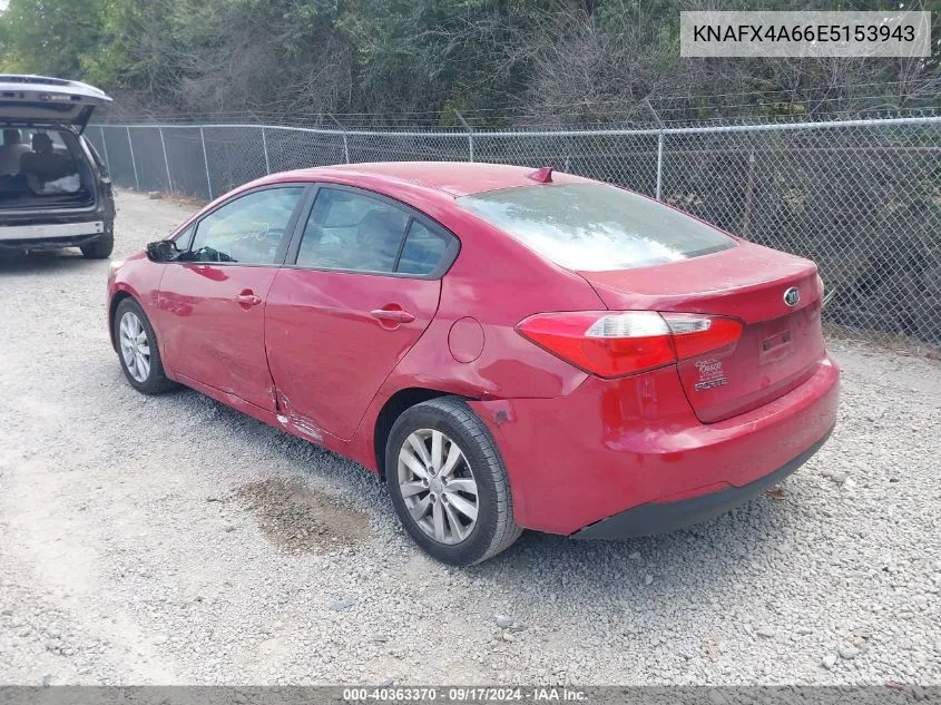 2014 Kia Forte Lx VIN: KNAFX4A66E5153943 Lot: 40363370