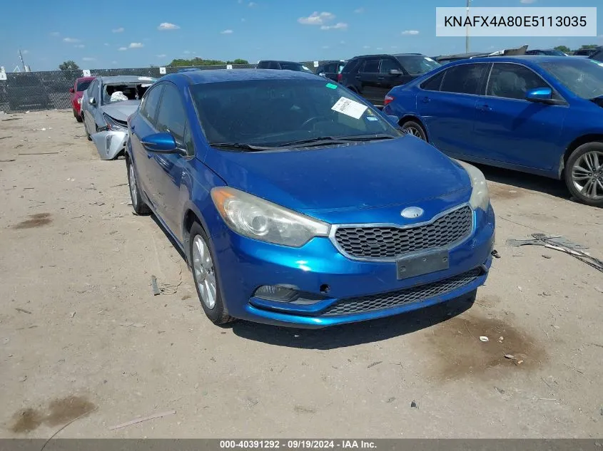 2014 Kia Forte Ex VIN: KNAFX4A80E5113035 Lot: 40391292