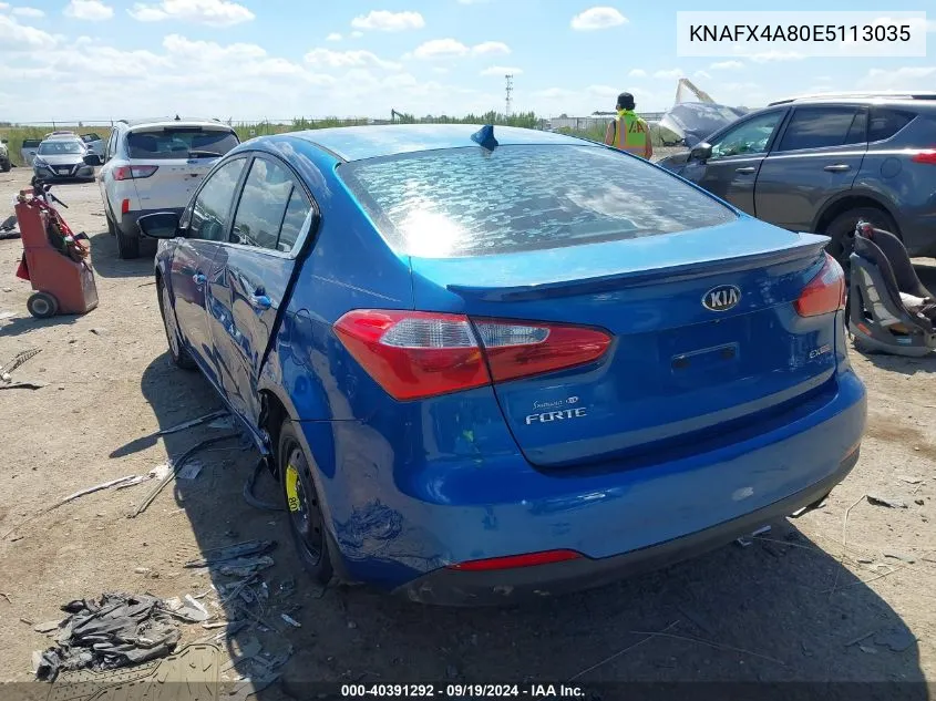 KNAFX4A80E5113035 2014 Kia Forte Ex