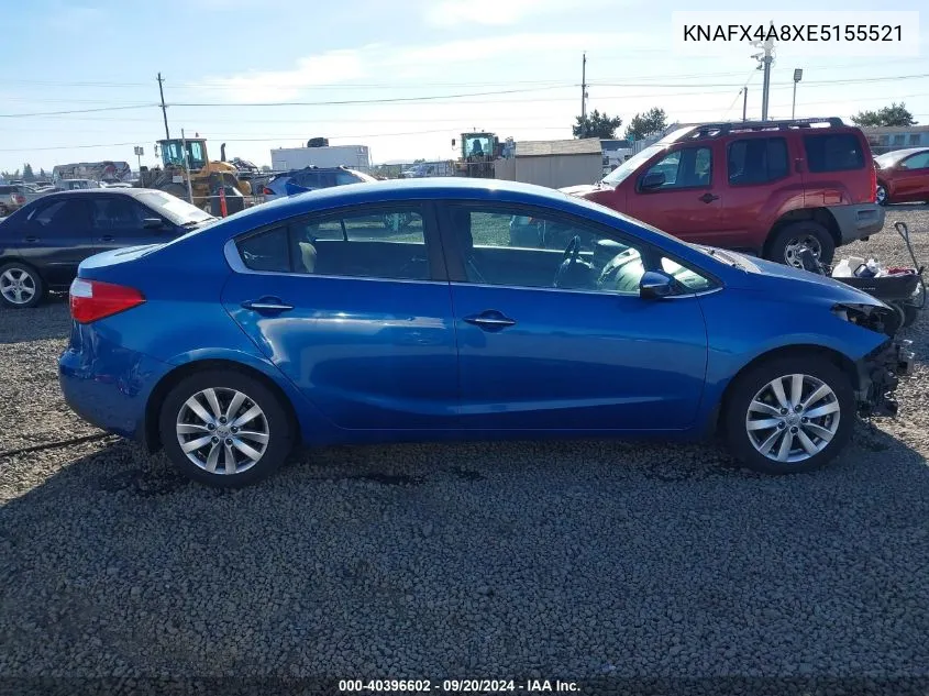 2014 Kia Forte Ex VIN: KNAFX4A8XE5155521 Lot: 40396602