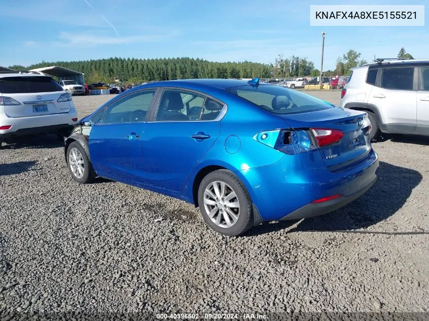 KNAFX4A8XE5155521 2014 Kia Forte Ex