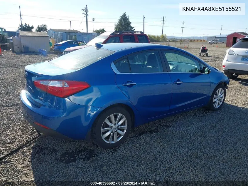 2014 Kia Forte Ex VIN: KNAFX4A8XE5155521 Lot: 40396602