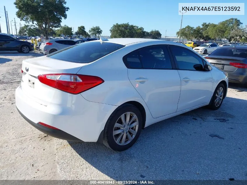 KNAFX4A67E5123592 2014 Kia Forte Lx