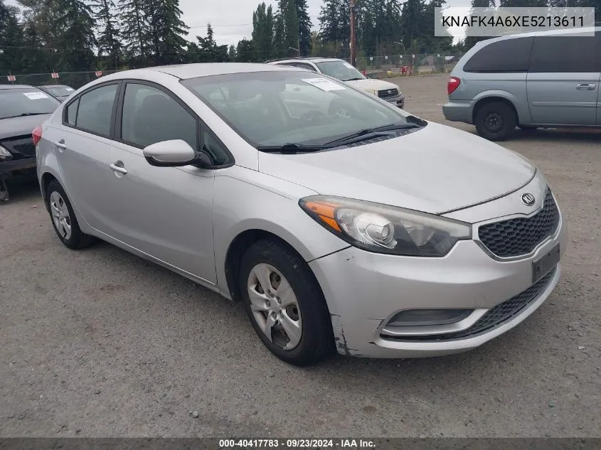 2014 Kia Forte Lx VIN: KNAFK4A6XE5213611 Lot: 40417783