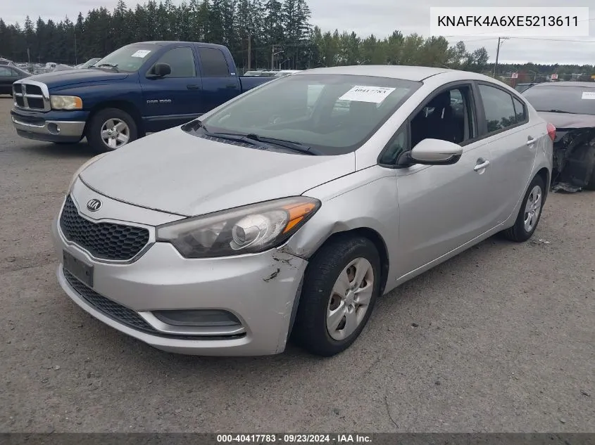 2014 Kia Forte Lx VIN: KNAFK4A6XE5213611 Lot: 40417783