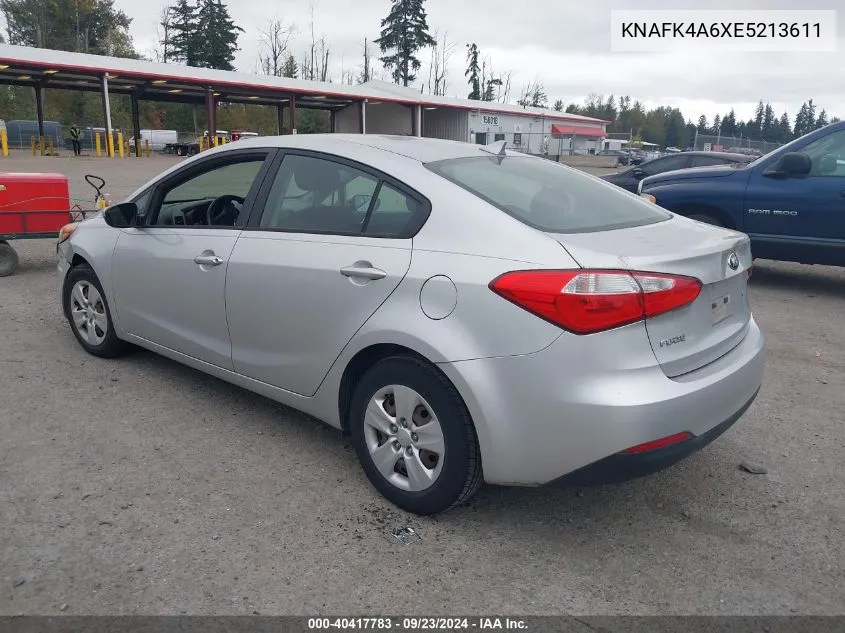 2014 Kia Forte Lx VIN: KNAFK4A6XE5213611 Lot: 40417783