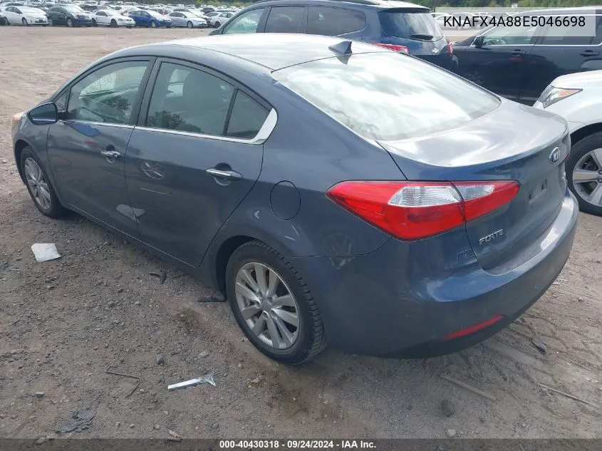 2014 Kia Forte Ex VIN: KNAFX4A88E5046698 Lot: 40430318