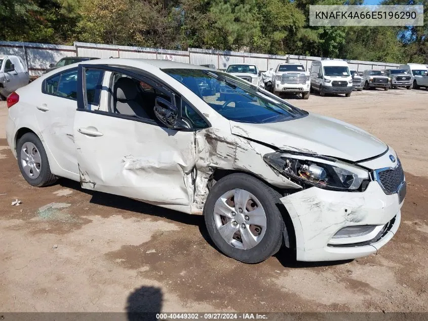 2014 Kia Forte Lx VIN: KNAFK4A66E5196290 Lot: 40449302