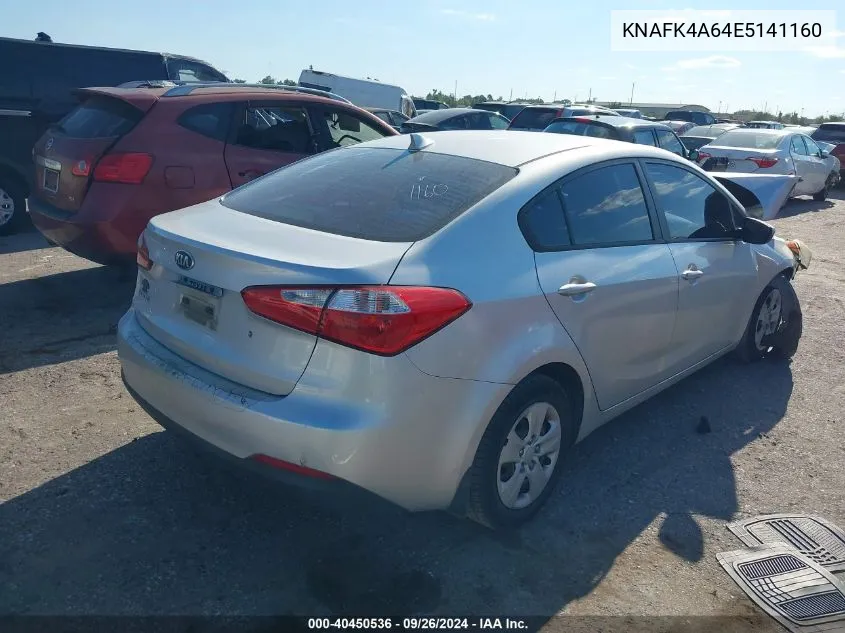 2014 Kia Forte Lx VIN: KNAFK4A64E5141160 Lot: 40450536