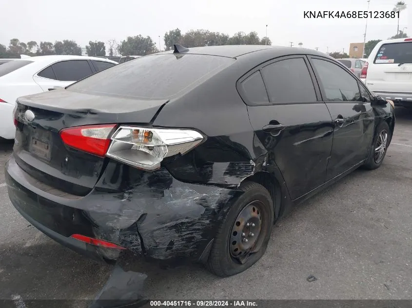 KNAFK4A68E5123681 2014 Kia Forte Lx