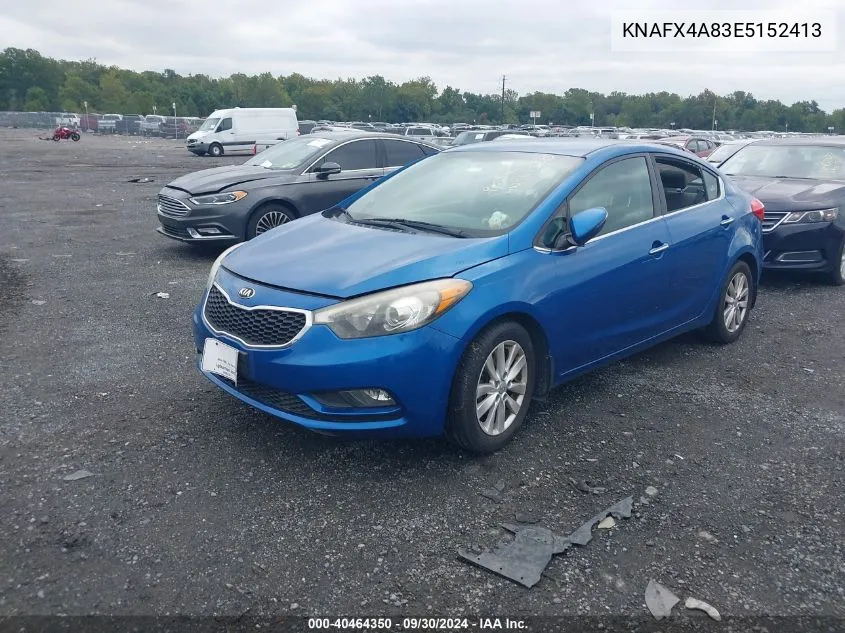 2014 Kia Forte Ex VIN: KNAFX4A83E5152413 Lot: 40464350