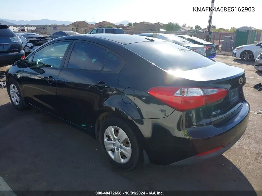 2014 Kia Forte Lx VIN: KNAFK4A68E5162903 Lot: 40472658