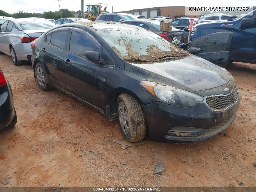 2014 Kia Forte Lx VIN: KNAFK4A65E5077792 Lot: 40483251