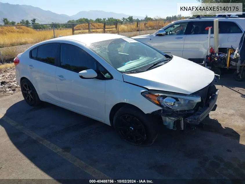 KNAFX4A6XE5140175 2014 Kia Forte Lx