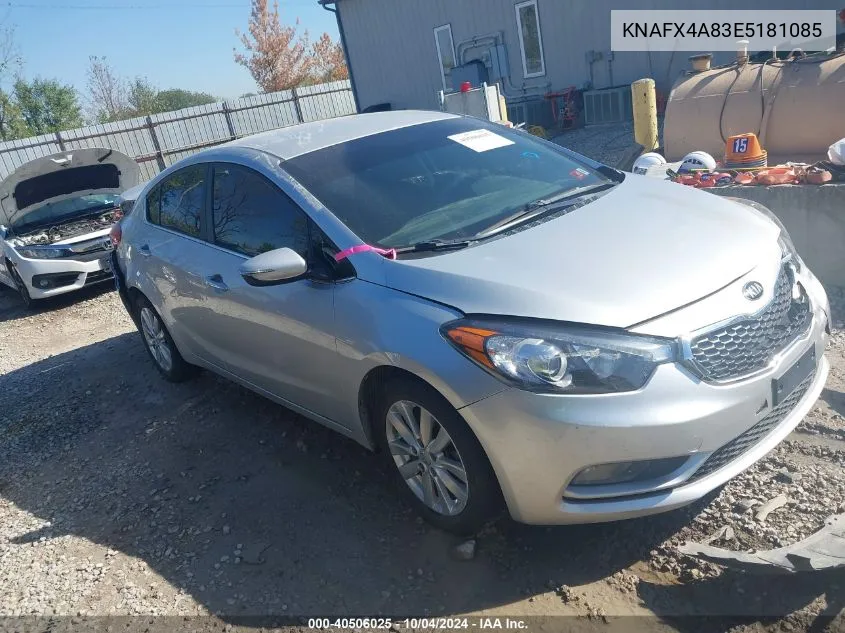 KNAFX4A83E5181085 2014 Kia Forte Ex